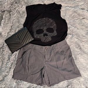 MOSSIMO low to mid rise grey shorts size 6